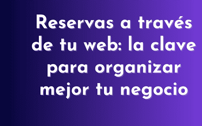 Reservas a través de tu web